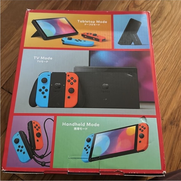 Nintendo Switch Console with Vibrant Blue and Red Controllers. Brand new - Picture 2 of 4